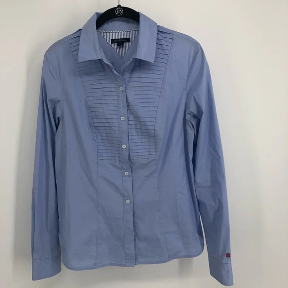 Tommy Hilfiger blue tux cotton shirt Medium. - Picture 1 of 6